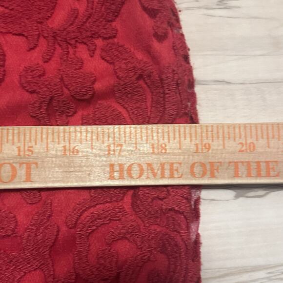 Tadashi Shoji Women 8 Dress V-Neck Sleeveless Lace Overlay Sheath Red - Picture 10 of 11